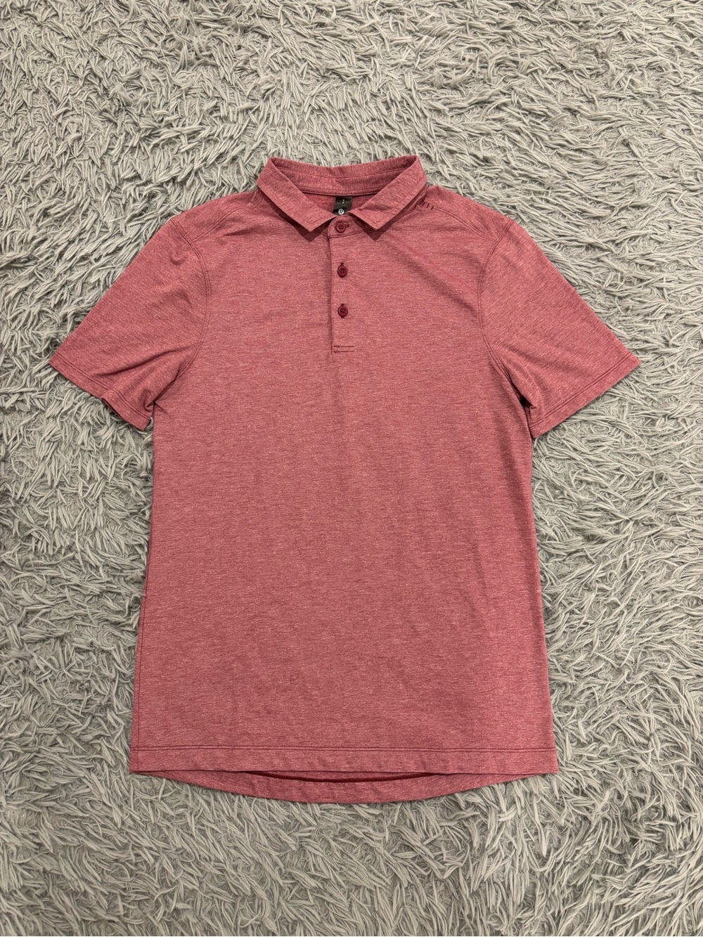Lululemon Evolution Polo Shirt Men Small Red Golf Performance Lightweight Preppy - Picture 2 of 9